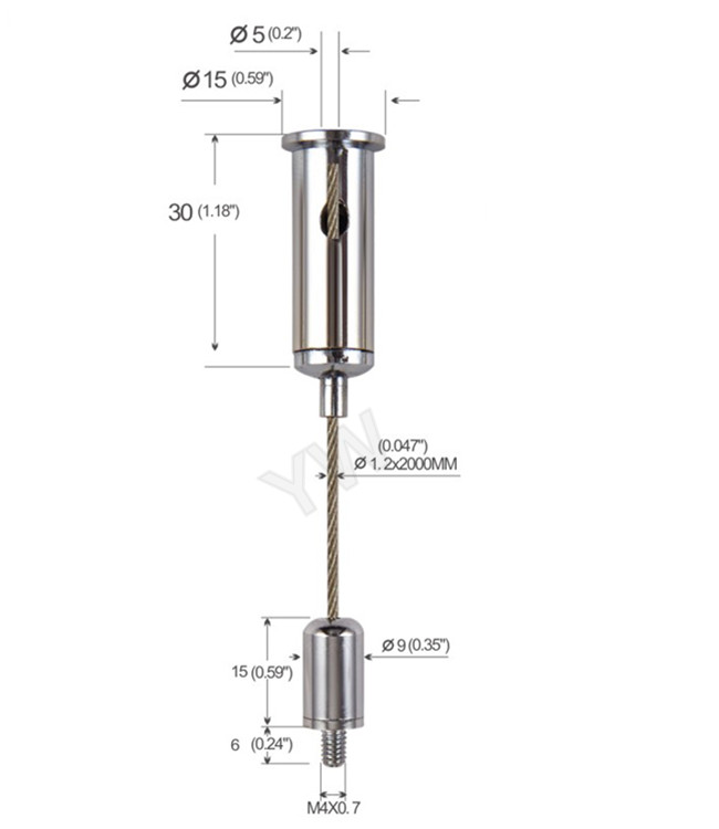 Durable LED Panel Suspension Kit Adjustable Wire Length For Hanging System
