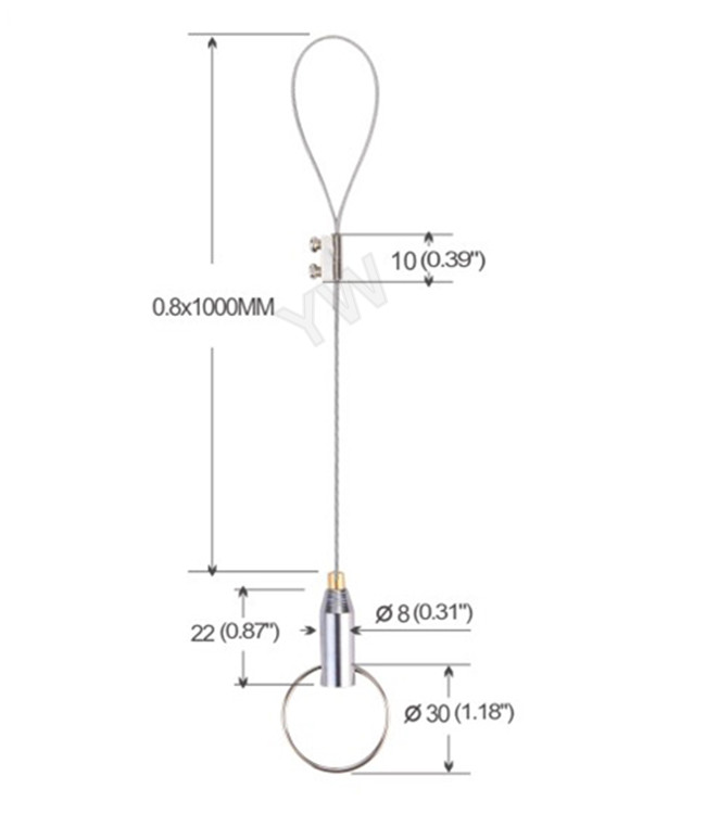 Self Locking Adjustable Cable Hangers / Wire Hanging Display Systems