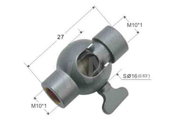 1 / 8 27 Thread Copper Lamp Swivel Joint Chrome Plated Brass Wing Nut