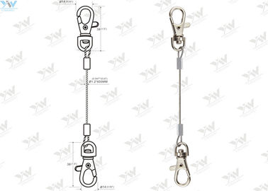 Stainless Steel Cable LED Panel Suspension Kit / Wire Hanging System With Snap Hooks