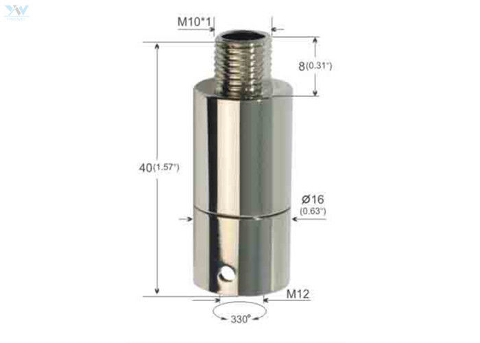 M12 / M10 Thread Brass Knuckle Joint Custom Color For Commercial Lighting