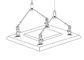 Stainless Steel Cable LED Panel Suspension Kit / Wire Hanging System With Snap Hooks