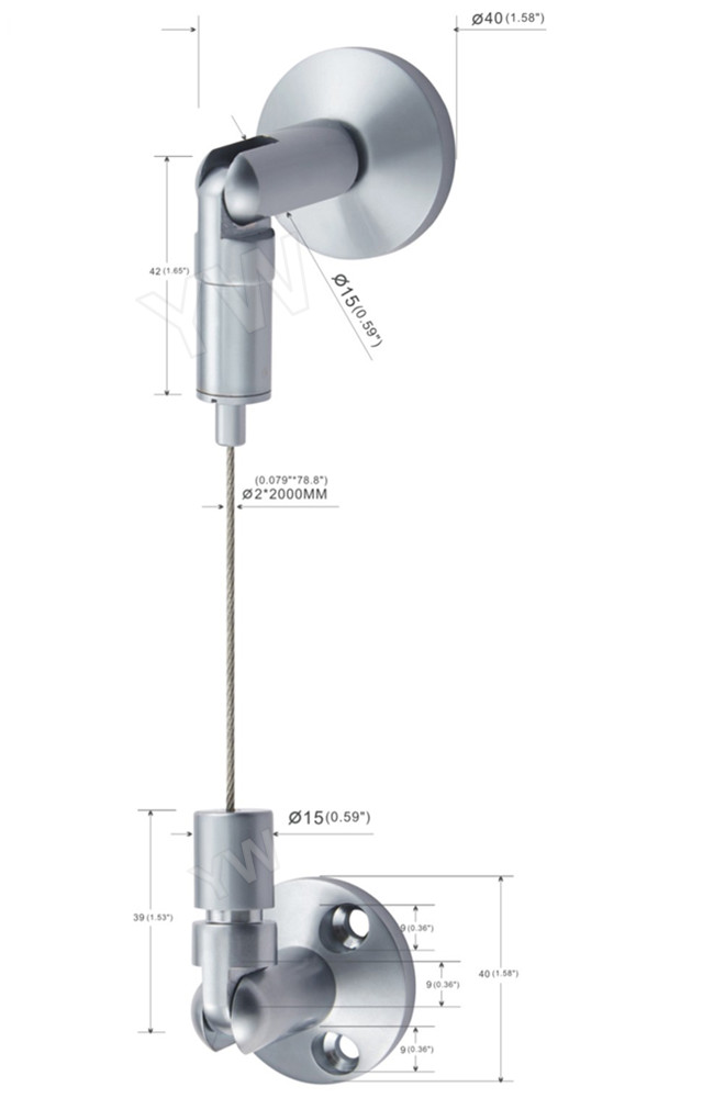Flexible Adjust Wire Cable Display System / Gallery Picture Hanging System