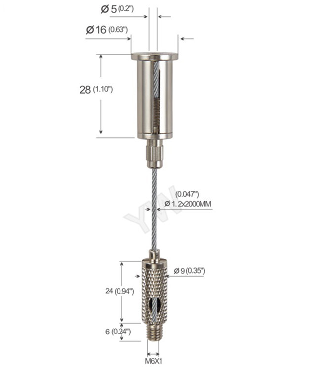 Screw Fixed LED Panel Suspension Kit , Aquarium Light Suspension Kit