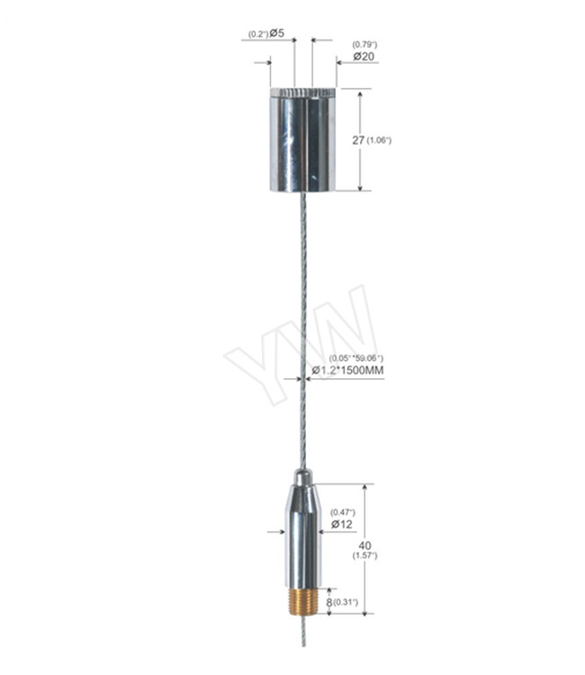 ss304 adjustable triple wire suspension kit aircraft lighting aircraft cable