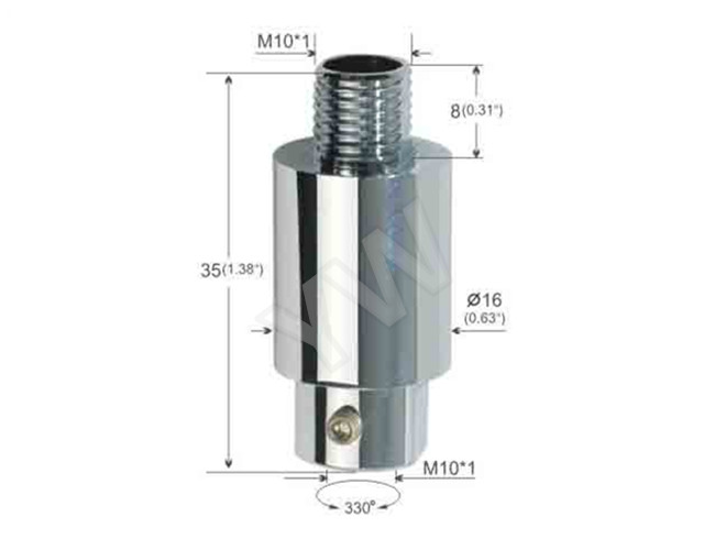 M12 / M10 Thread Brass Knuckle Joint Custom Color For Commercial Lighting