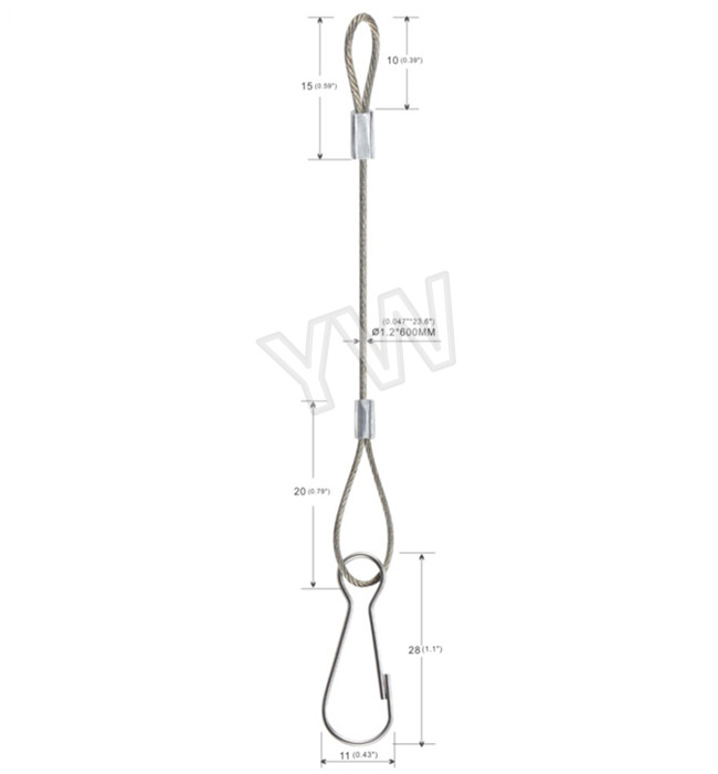 Loop End Wire Rope Lifting Slings / Steel Cable Slings Nickel Color