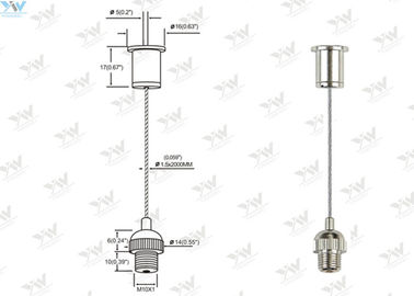 Chrome Plating LED Panel Suspension Kit For Creative Lighting Designs