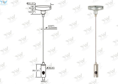 Satin Color Lighting Wire Suspension Systems For Hanging Panel Lights