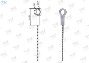 Fuse Cut Ended Stainless Wire Lifting Slings , Eyelet Terminals Wire Rope Assemblies
