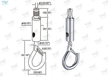 Lighting Products Aircraft Cable Fixture Hangers Self - Gripping Hook Safety Lock