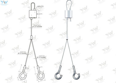 Y Cable Adjustable Light Hanging Kit  Ø1.5 Mm Wire Thickness For LED Panels