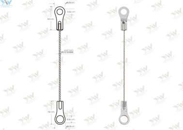 Eyelet Wire Suspension Hanging Kit 0.8 Mm Diameter Steel Wire Lanyards