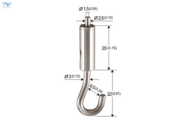 Samll Size Nickel Color Brass Lock Cable Grippers With Steel Hook For Suspend LED Panels