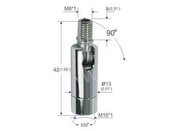 Commercial Lighting Raw Brass Universal Joint Custom Color Plated With Wing Nut