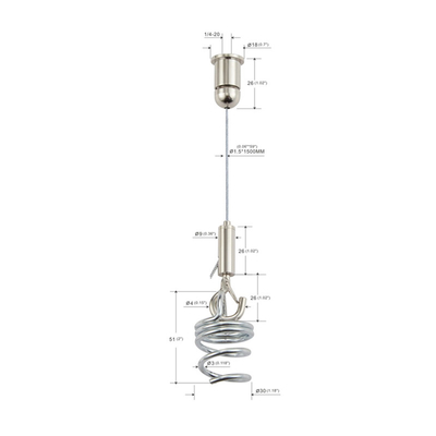 Acoustic Panel Hanging System With Adjustable Cable Grippers 1.5mm Wire Rope