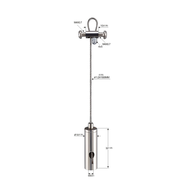 Adjustable Brass Cable Hanging System For Art Displays Includes Hardware