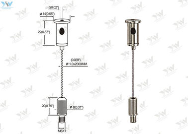 Completely Adjustable Light Hanging Kit LED Panel Light Suspension Kit