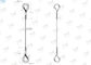 Ø 2.0 MM Wire Rope Sling Spring Loaded Hooks End Stainless Steel Wire Tracers