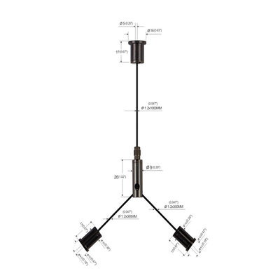 Aircraft Hanging System With Side Exit Cable Gripper Cable Hanging Kit For Professional Fixtures