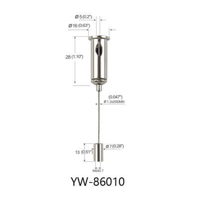 1.2mm Wire Side Exit Hanging Wire Rope Custom Length Wire Suspension Kit For Picture Frame