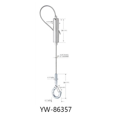 LED Lightings Cable Set Up System With 1.2mm Screw In Wire 600mm Length Adjustable Finish