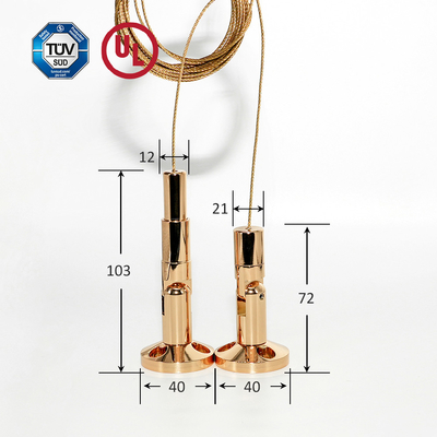 Wholesale Brass Billboard Display Hanging Kit With Gold Plating Wall To Wall Product Display Hanging System