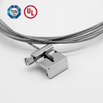 Adjustable Hanging Display System For Artwork In Nickel / Chrome / Satin Silver Finish