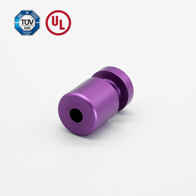 Aluminum Purple Sign Standoff Adjustable For Acrylic Panel / Grass