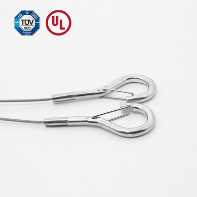 Y Type Safety Cable With Spring Hook For Hanging System Accessory Of Suspension Light Safe Load 10KG Selling Unit Single Item