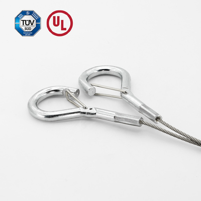 Y Type Safety Cable With Spring Hook For Hanging System Accessory Of Suspension Light Safe Load 10KG Selling Unit Single Item