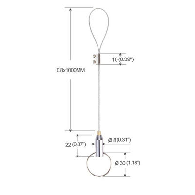 Adjustable Loop And Loop Ceiling Rail Hanging System 0.8mm*1000mm YW86007