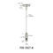 Nickel Plated Brass PVC Coated Ceiling Hanging System With M6 Male Thread YW86013