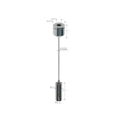 Chrome Plated Ceiling Light Cable Suspension System Brass Material YW86343